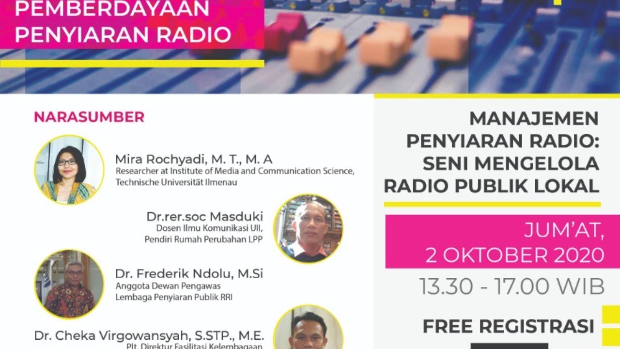 Webinar Manajemen Penyiaran Radio - Seni Mengelola Radio Publik Lokal