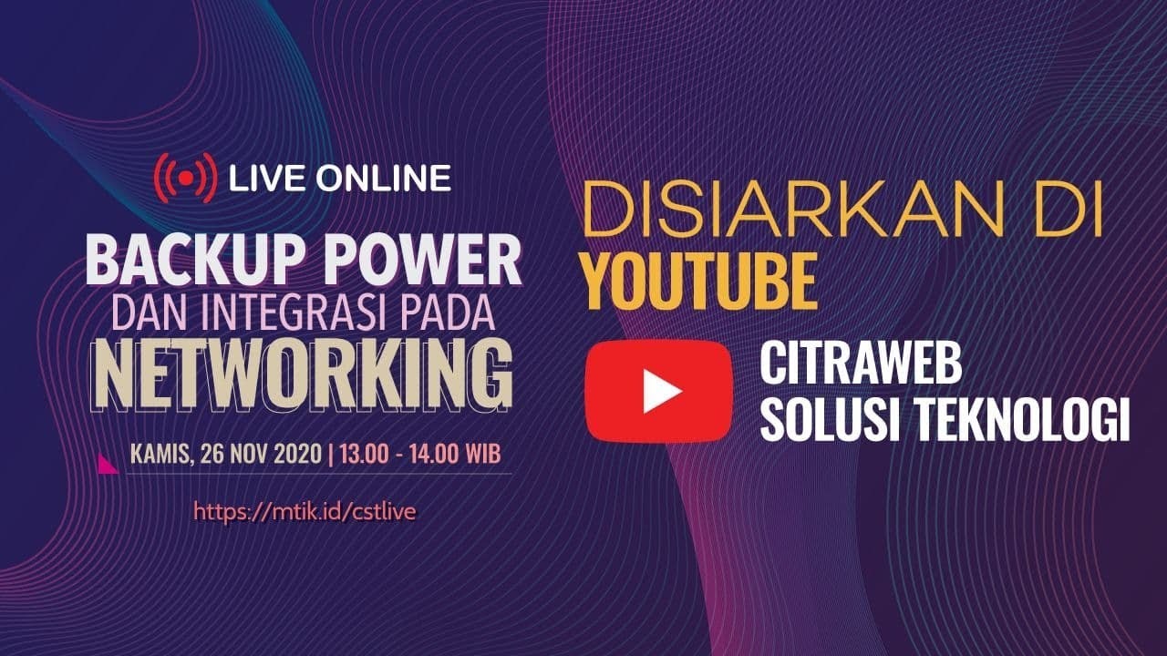 Backup Power dan Integrasi Networking [Live Streaming]