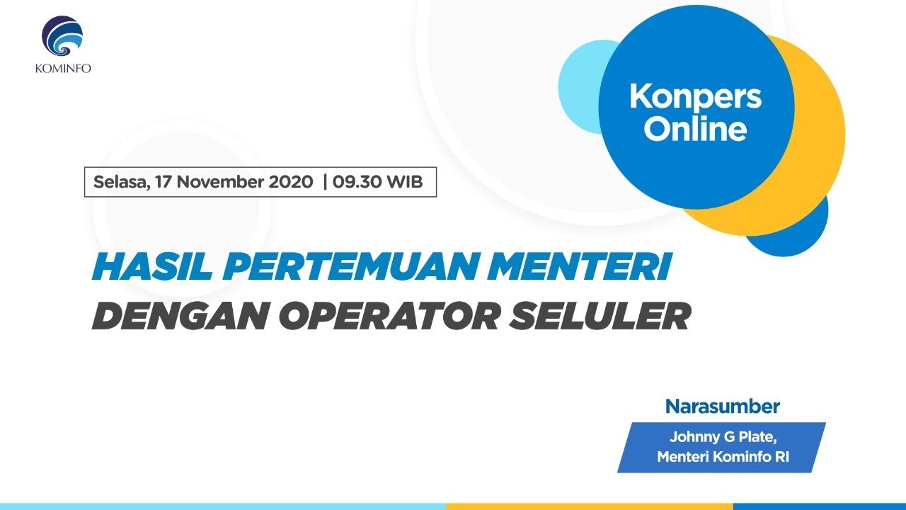 [Konferensi Pers] HASIL PERTEMUAN MENTERI DENGAN OPERATOR SELULER