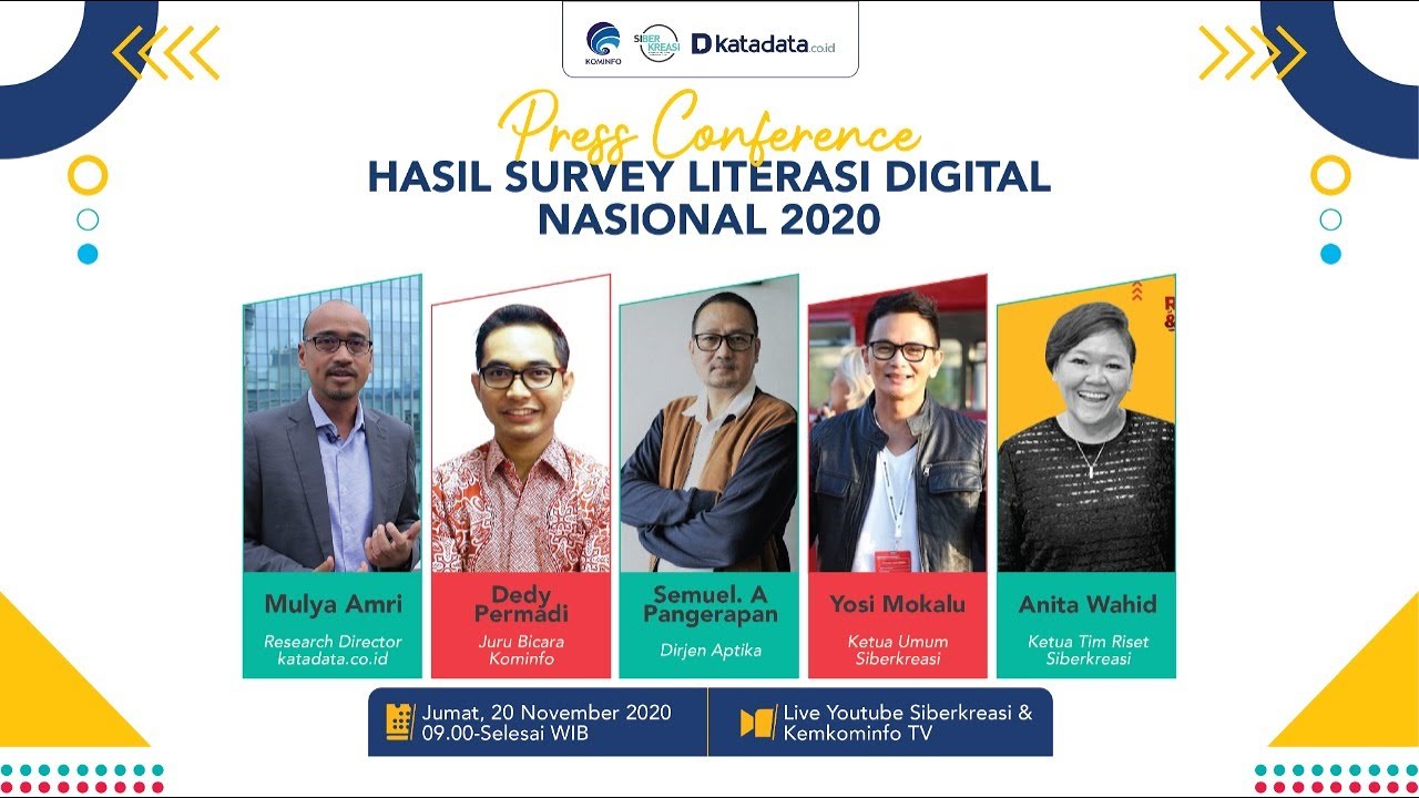 [Konferensi Pers] Hasil Survey Literasi Digital Nasional 2020