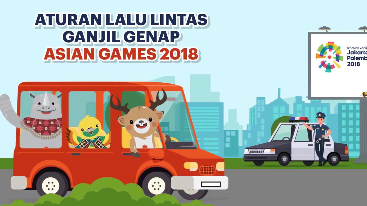 [Motion Grafis] Aturan Lalu Lintas Ganjil Genap Asian Games 2018