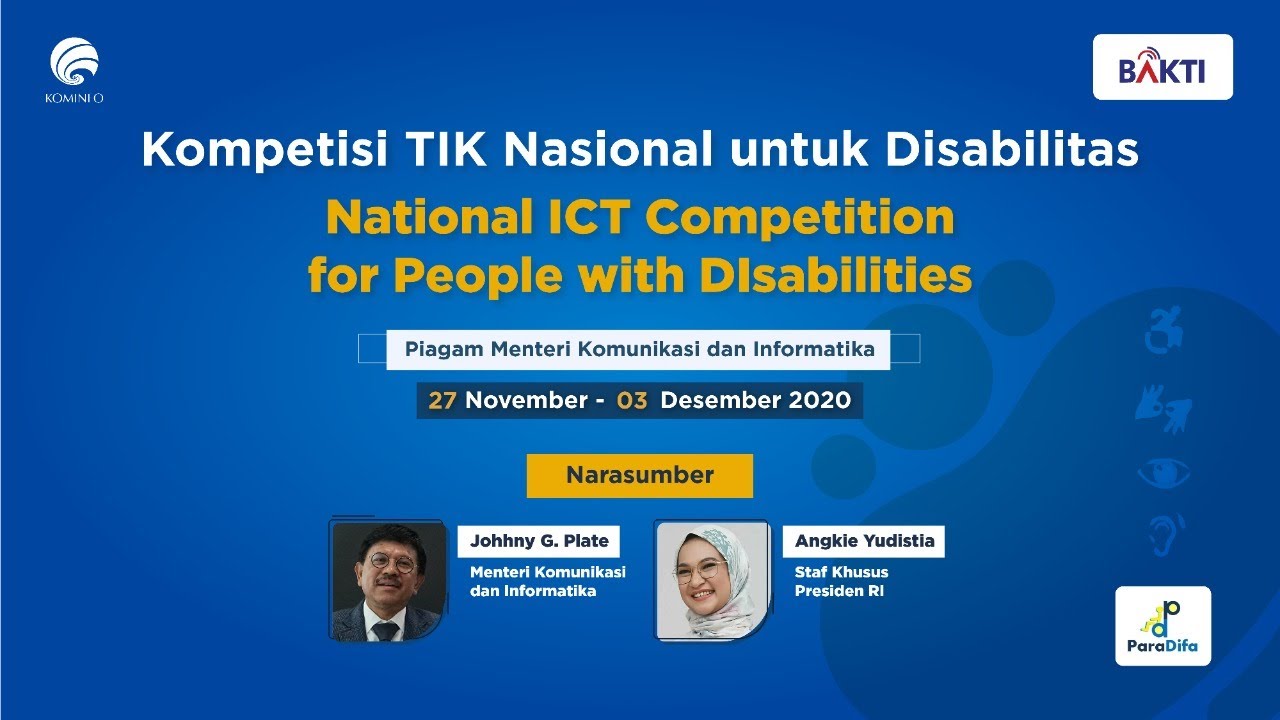 PEMBUKAAN KOMPETISI TIK SECARA DARING BAGI DISABILITAS TINGKAT NASIONAL