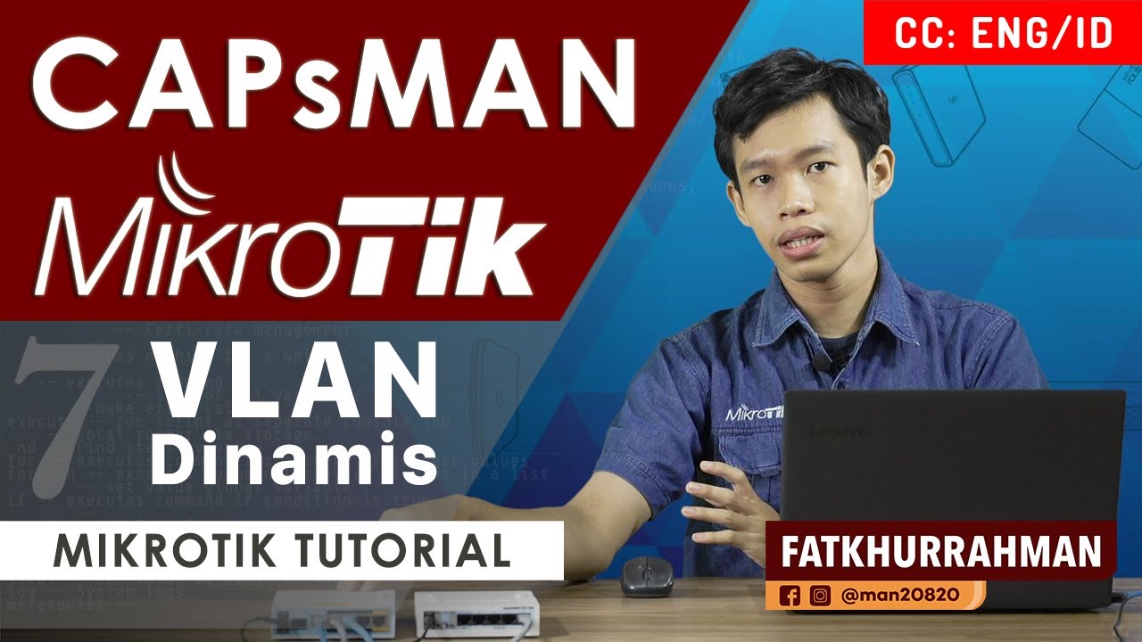 VLAN Dinamis pada cAPsMAN - MIKROTIK TUTORIAL [ENG SUB]