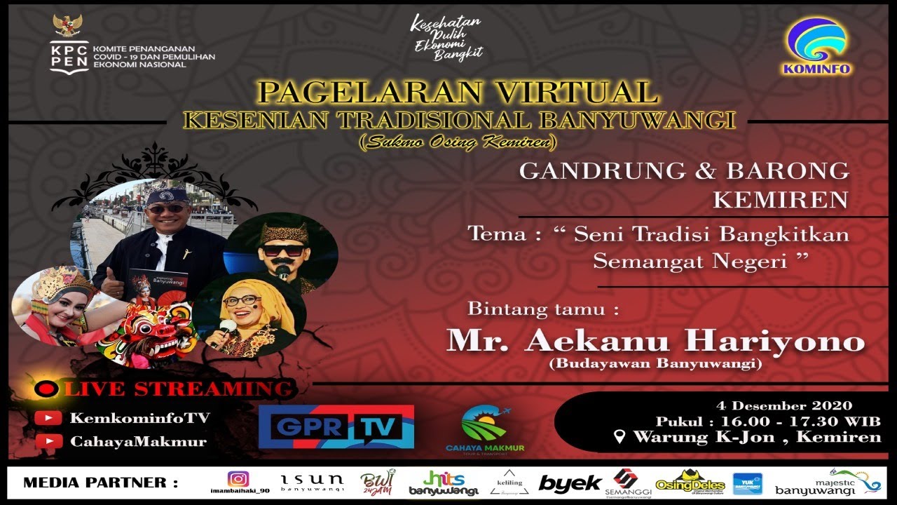 [PERTUNJUKAN VIRTUAL] GANDRUNG & BARONG KEMIREN - BANYUWANGI