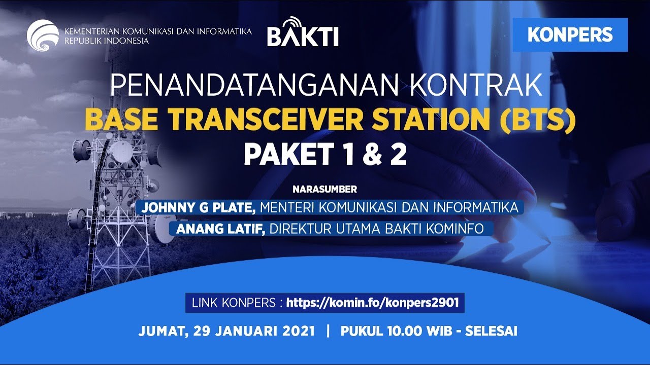 Konferensi Pers - Penandatanganan Kontrak BTS Paket 1 & 2