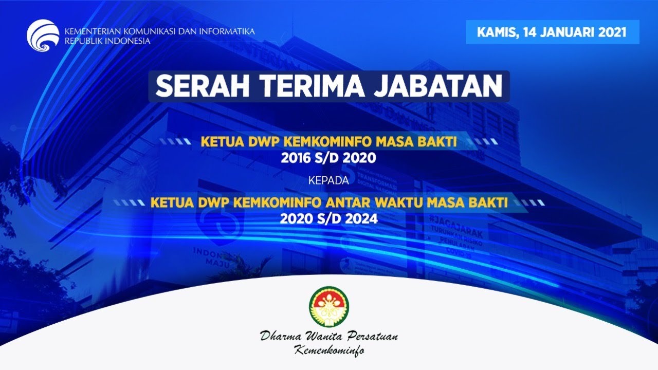 Serah Terima Jabatan Pengurus Dharma Wanita Persatuan Kementerian Kominfo