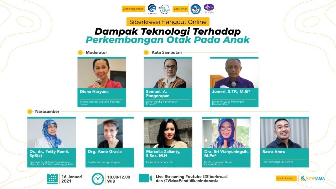 Siberkreasi Hangout Online “Dampak Teknologi terhadap Perkembangan Otak pada Anak”