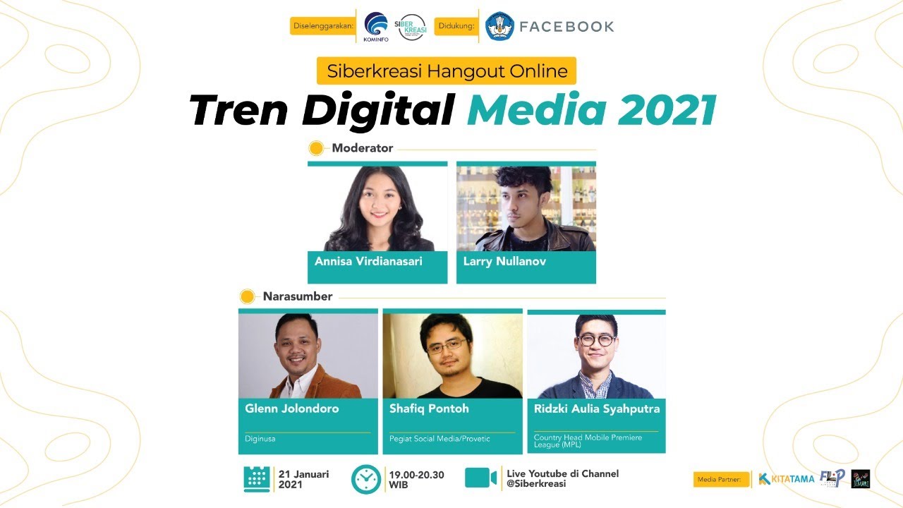 Siberkreasi Hangout Online “Prediksi Tren Media Digital 2021”