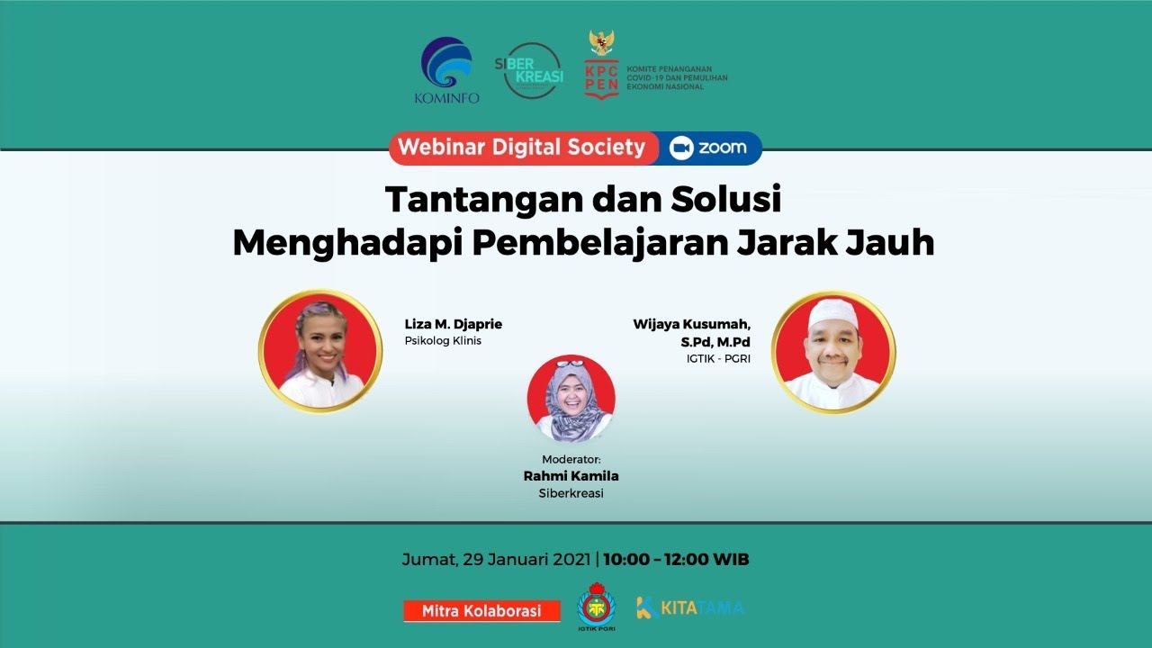 Webinar Digital Society: Tantangan dan Solusi  Menghadapi Pembelajaran Jarak Jauh