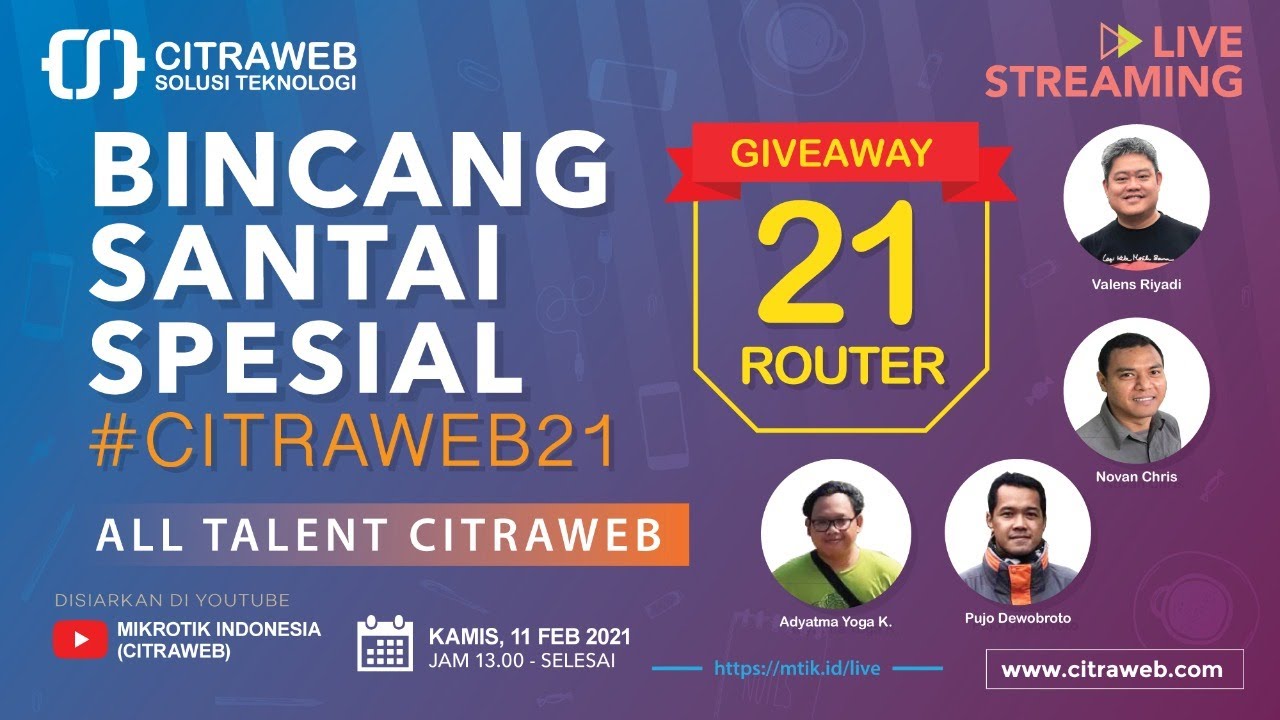 Bincang Santai Spesial #CITRAWEB21 [Live Streaming]