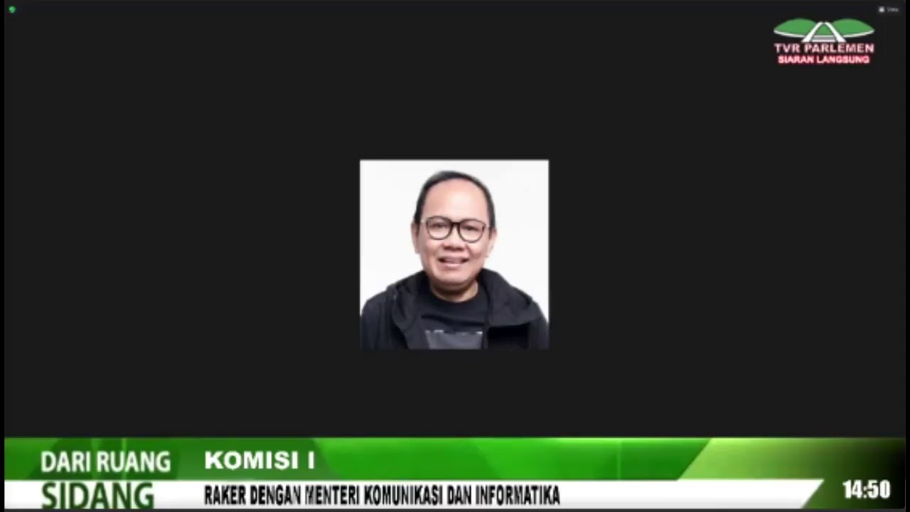 Live Streaming Raker Komisi I DPR RI dengan Menkominfo