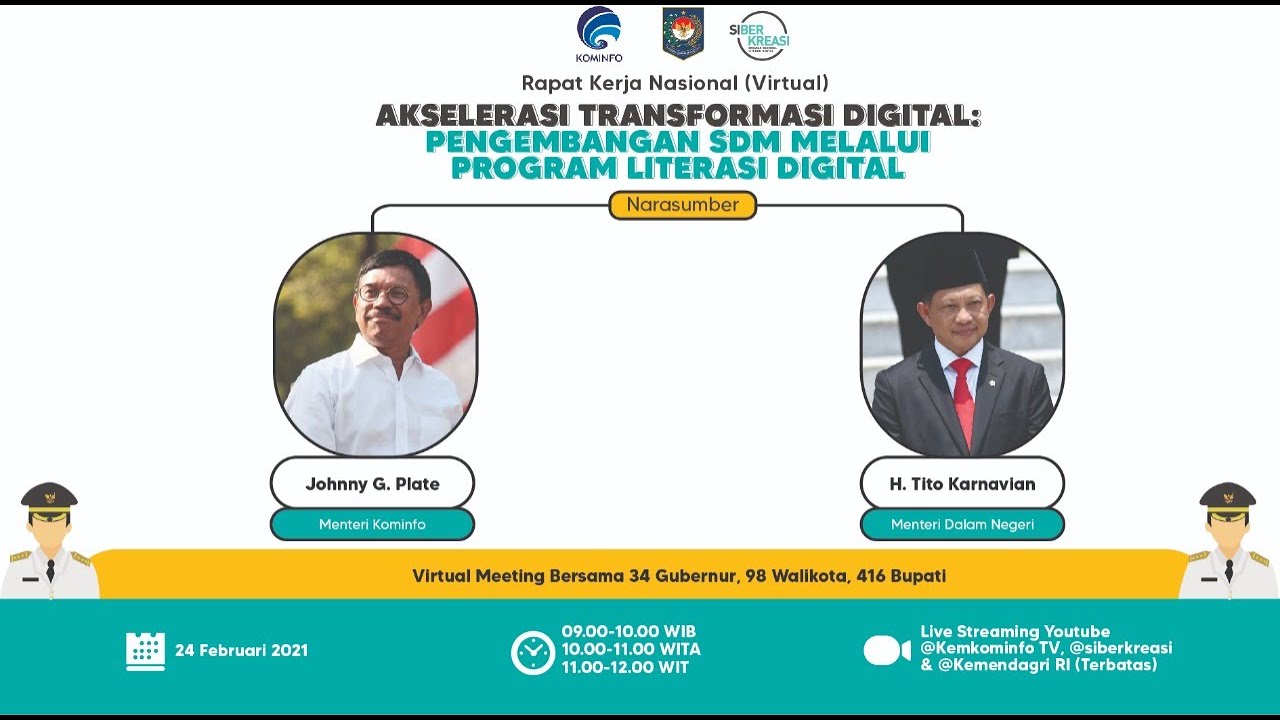 Rapat Kerja Nasional (Virtual) “Akselerasi Transformasi Digital: Pengembangan SDM Melalui Program Li