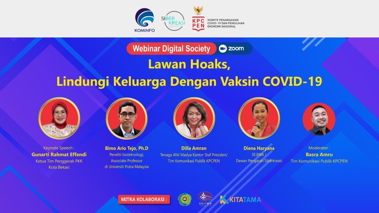 Webinar Digital Society: Lawan Hoaks, Lindungi Keluarga dengan Vaksin Covid-19