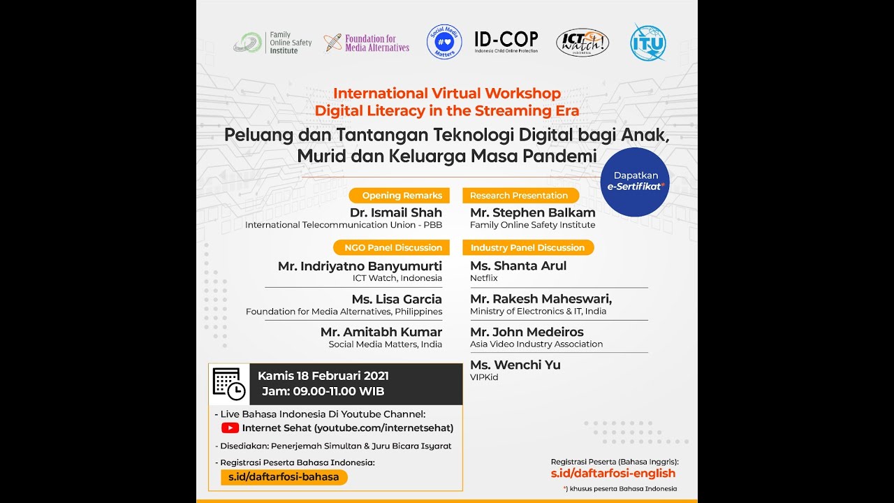 Workshop: Digital Literacy in Streaming Era