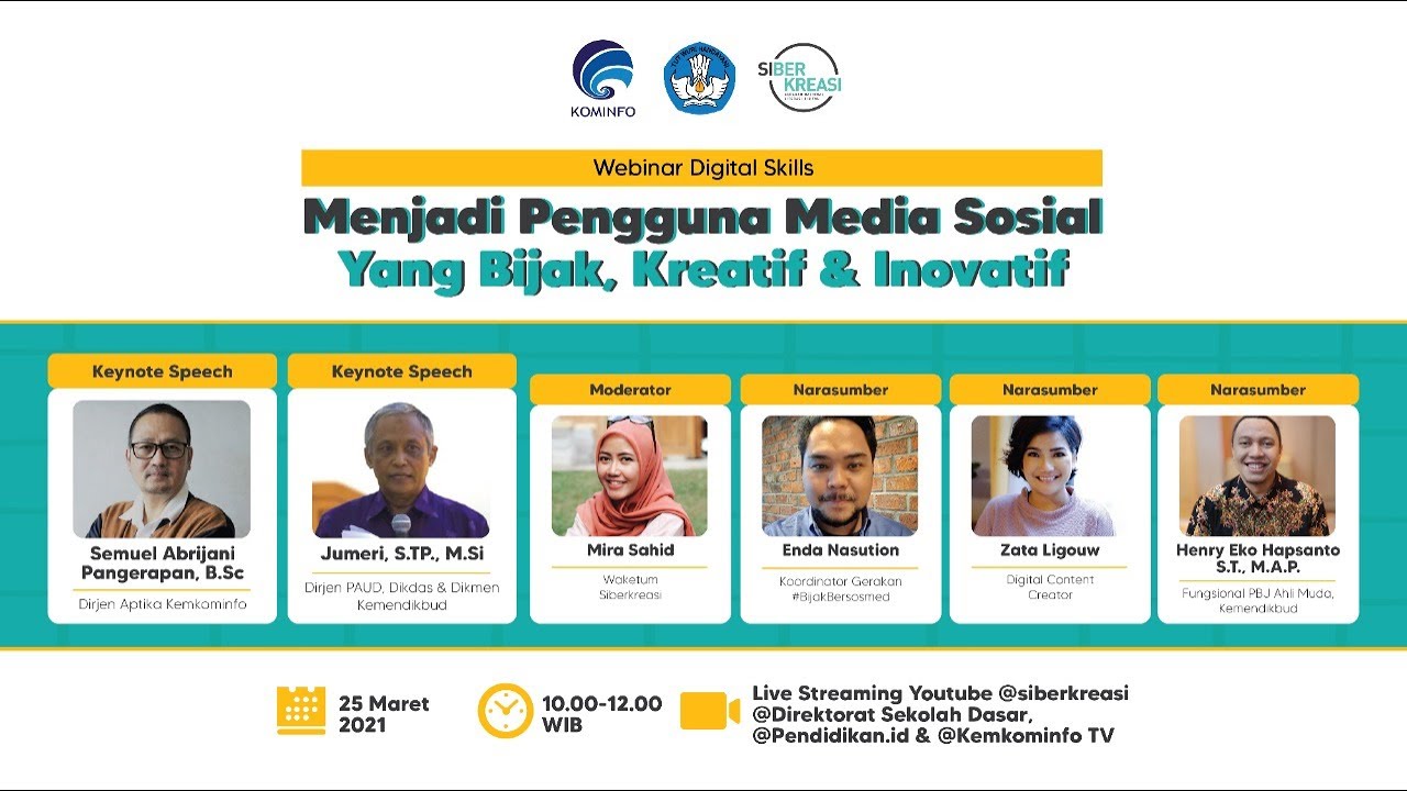 Webinar Digital Skills “Menjadi Pengguna Media Sosial yang Bijak, Kreatif, dan Inovatif”