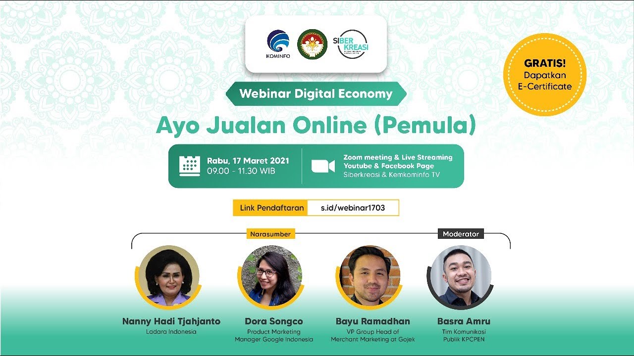 Webinar Digital Economy “Ayo Jualan Online ( Pemula )”