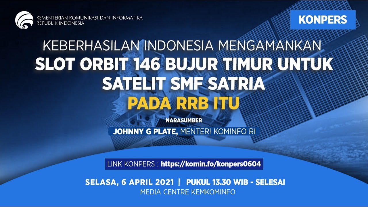 Keberhasilan Indonesia Mengamankan Slot Orbit 146 Bujur Timur untuk Satelit SMF Satria pada RRB ITU