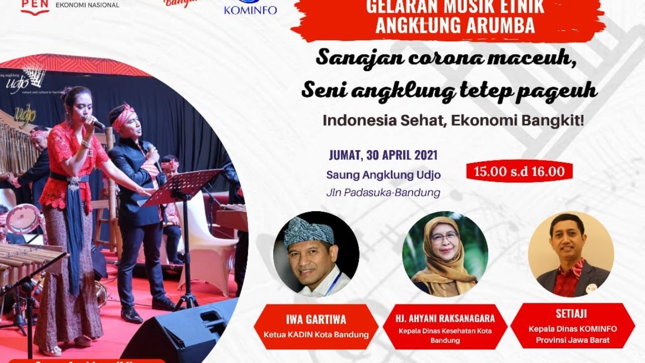 [Pertunjukan Rakyat] Musik Etnik Angklung Arumba"Sanajan Corona Meuweuh, Seni Angklung Tetep Pageuh"