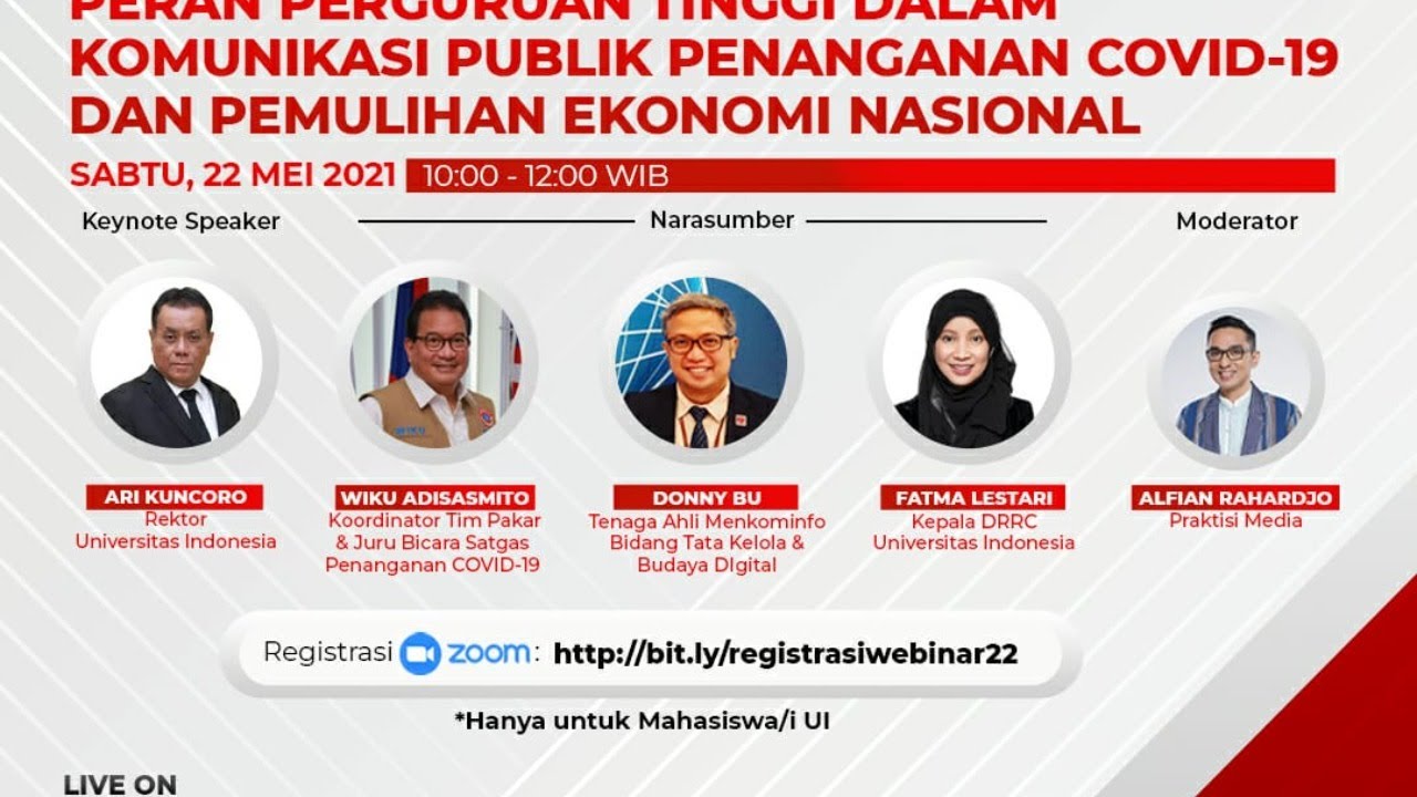 Peran Perguruan Tinggi dalam Komunikasi Publik Penanganan Covid-19 dan Pemulihan Ekonomi Nasional