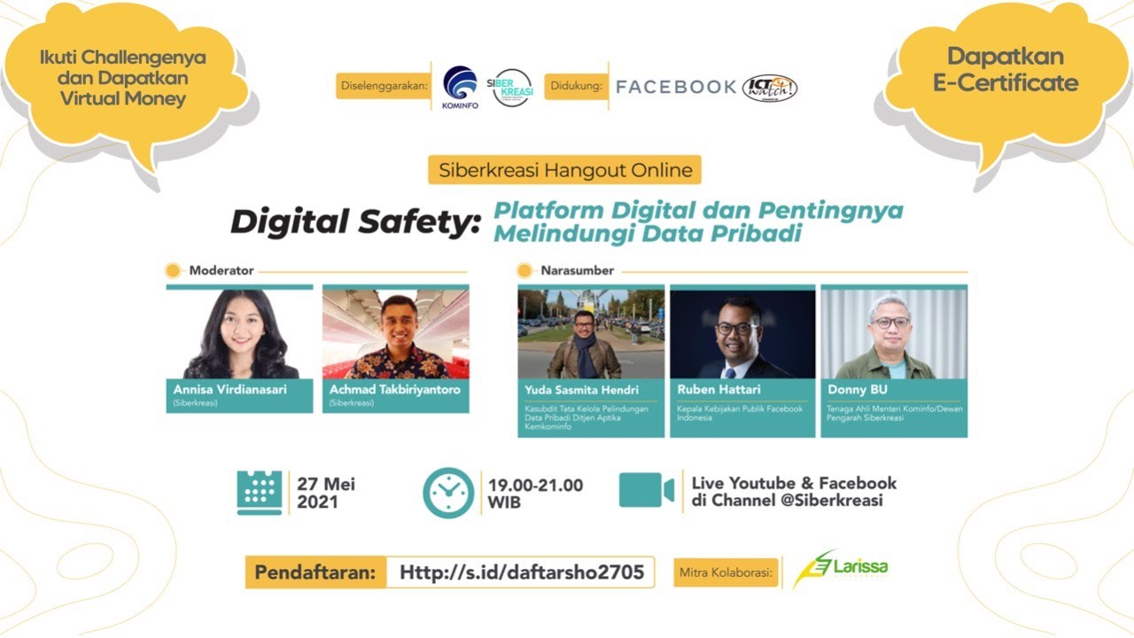 Siberkreasi Hangout Online Eps. 50: Platform Digital dan Pentingnya Melindungi Data