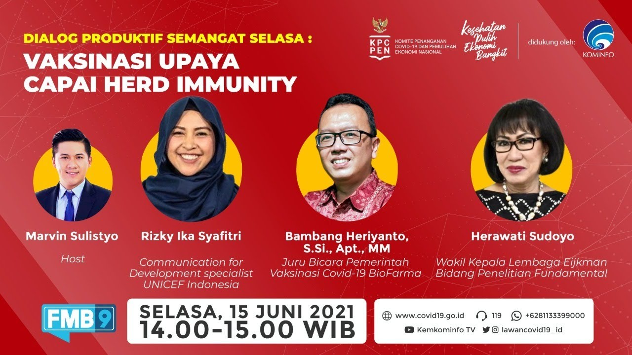 Dialog Produktif Semangat Selasa “Vaksinasi Upaya Capai Herd Immunity"