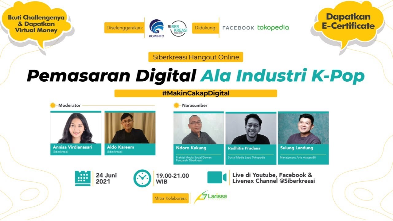 Siberkreasi Hangout Online Eps. 53: "Pemasaran Digital ala Industri K-Pop"