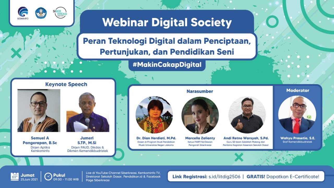 Webinar Digital Society “Peran Teknologi Digital dalam Penciptaan, Pertunjukan, dan Pendidikan Seni”