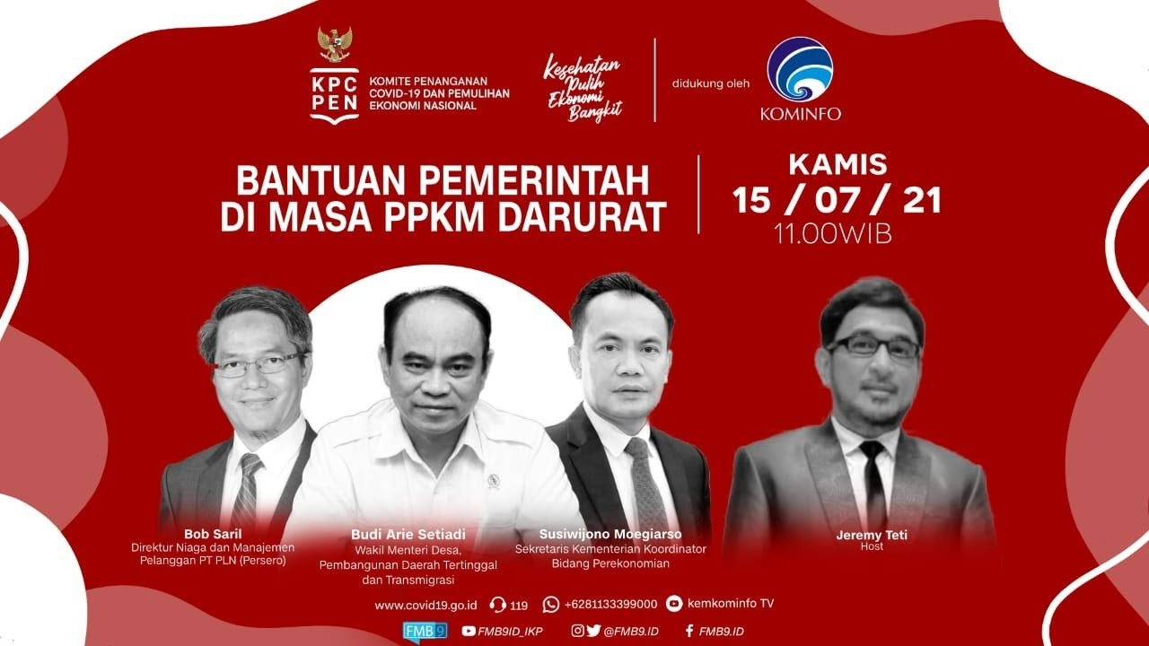 Bantuan Pemerintah di Masa PPKM Darurat