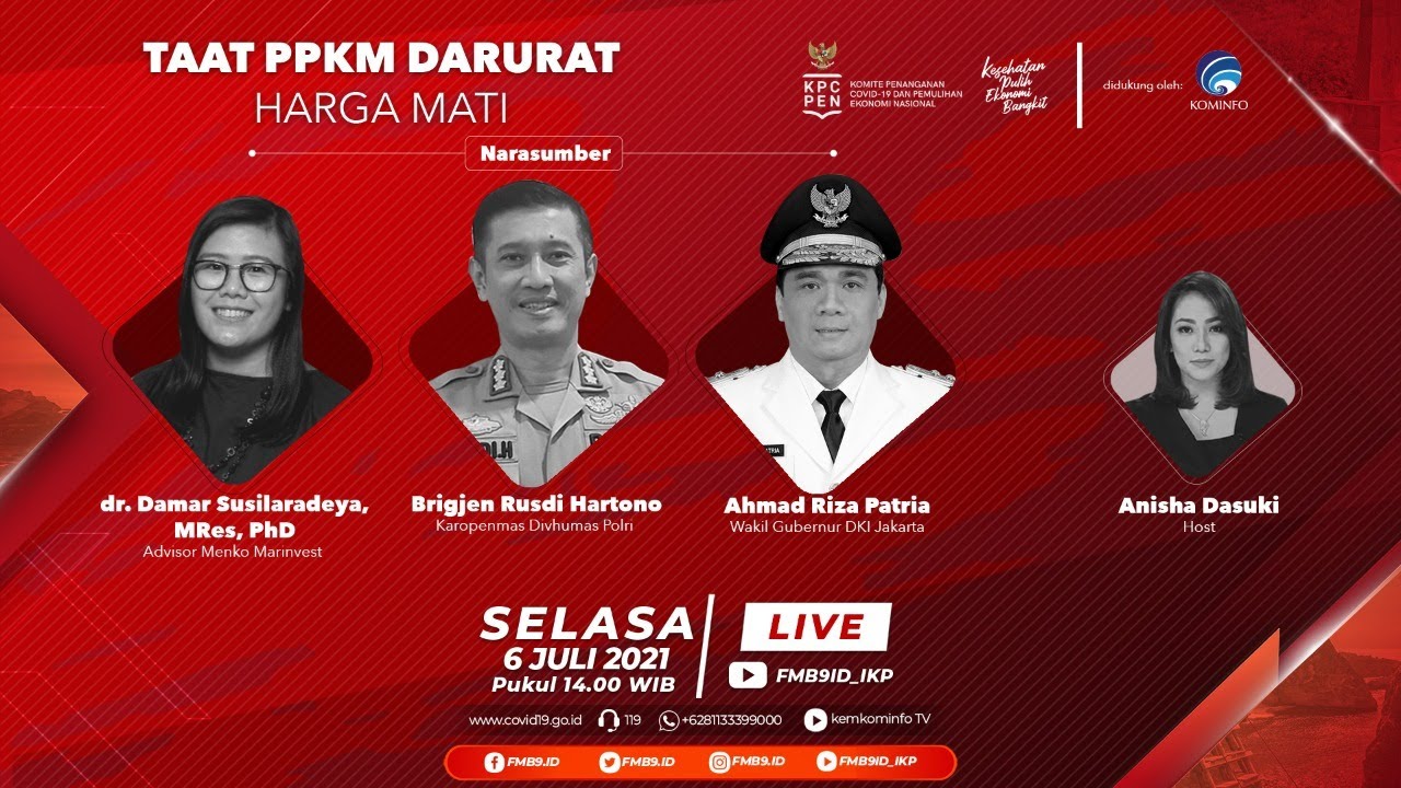 Dialog Produktif Semangat Selasa - Taat PPKM Darurat, Harga Mati