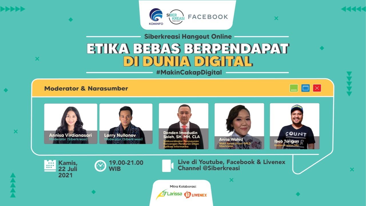 Siberkreasi Hangout Online Eps. 56: “Etika Bebas Berpendapat di Dunia Digital”