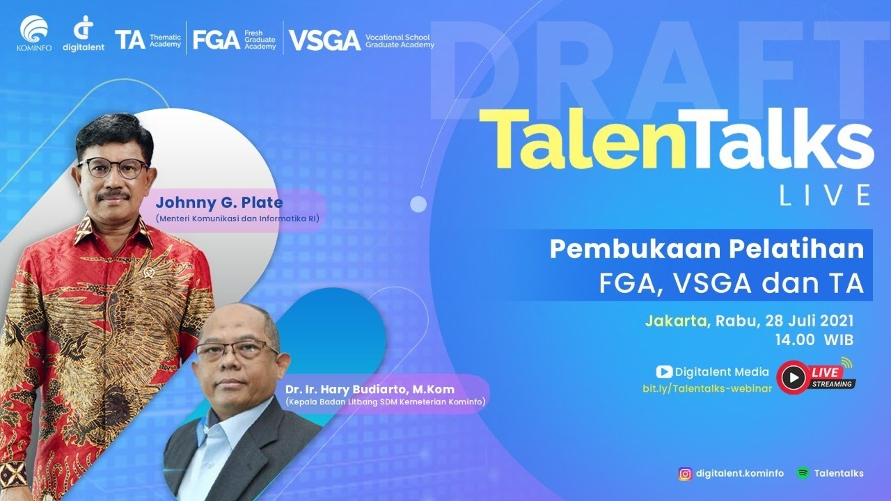 TalenTalks Live - Pembukaan Pelatihan FGA, VSGA dan TA