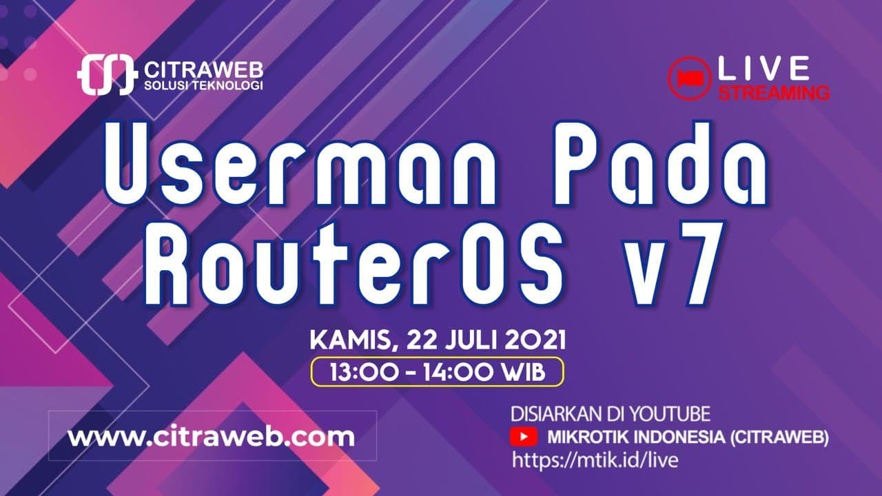 Userman Pada RouterOS v7 [Live Streaming]