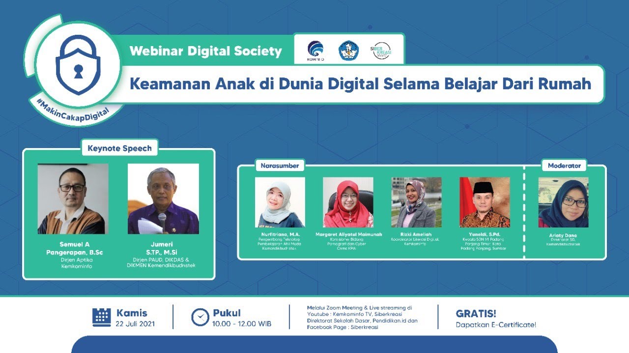 Webinar Digital Society “Keamanan Anak di Dunia Digital Selama Belajar dari Rumah”