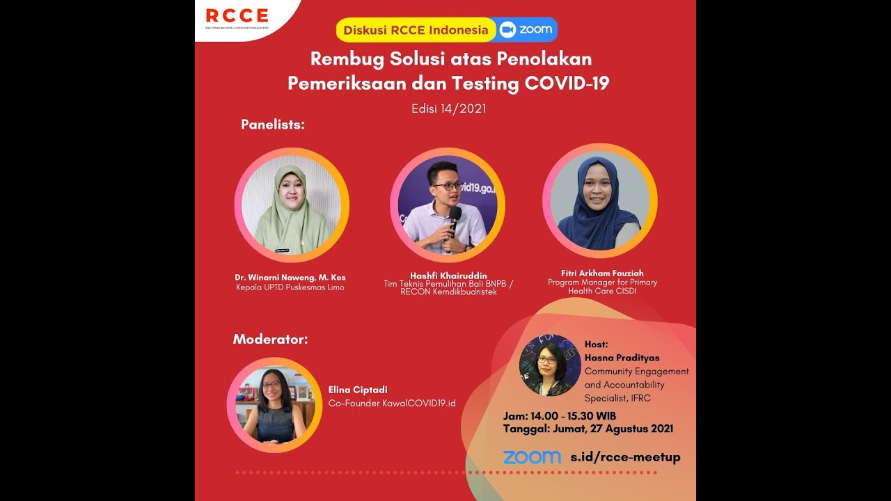 Diskusi RCCE #14: Rembug Solusi atas Penolakan Pemeriksaan dan Testing COVID-19