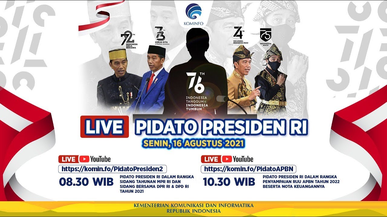 Live - Pidato Presiden RI dalam rangka Penyampaian RUU APBN Tahun 2022 beserta Nota Keuangan