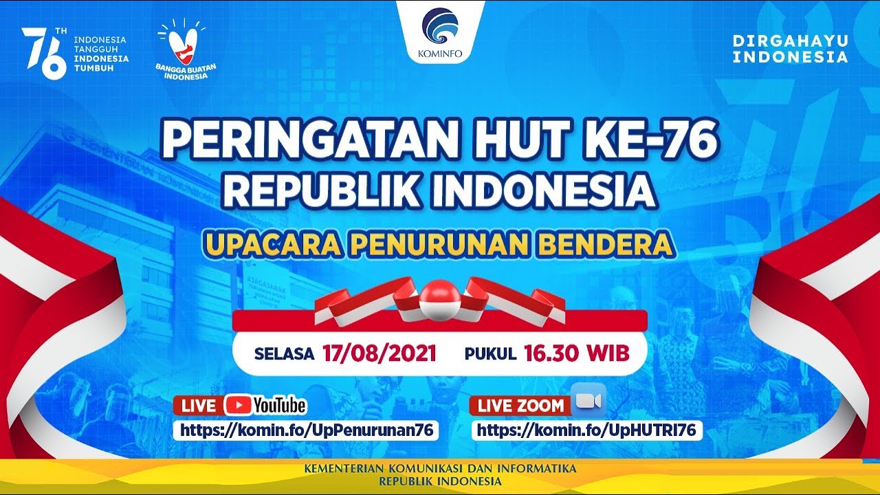 [LIVE] Upacara Penurunan Bendera Peringatan HUT ke-76 Republik Indonesia