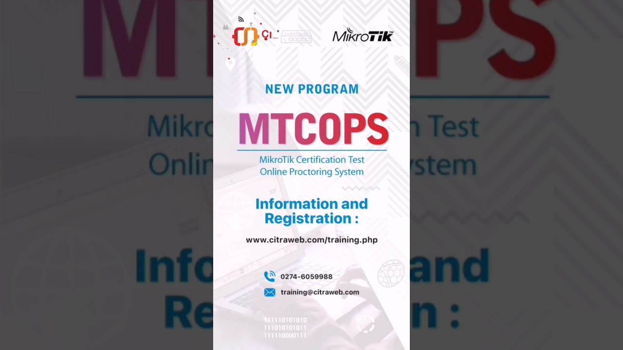 Re-Certification MikroTik  -   Info dan pendaftaran: https://citraweb.com/training_lihat.php?id=368