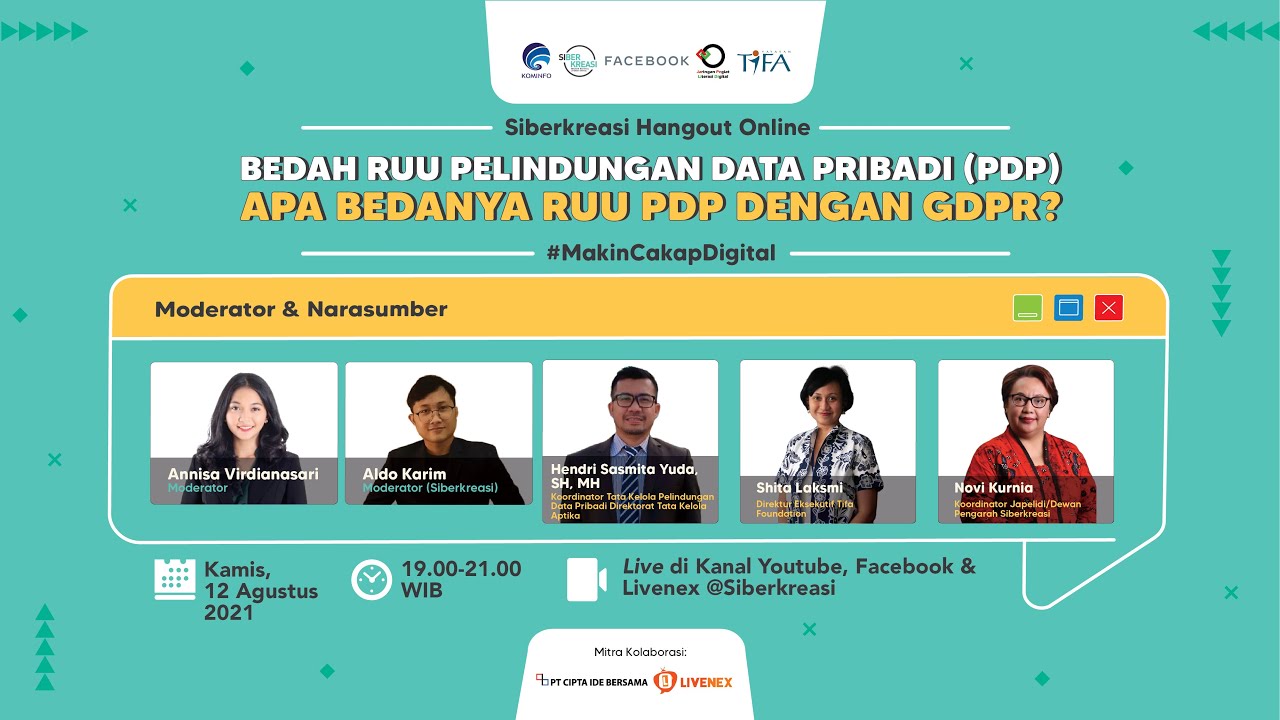 Siberkreasi Hangout Online Eps. 58: "Apa Bedanya RUU PDP dengan GDPR?"