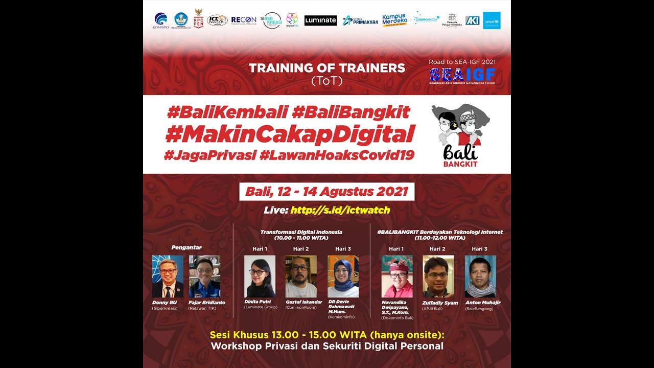 Training of Trainer #BaliBangkit #MakinCakapDigital Hari - 1