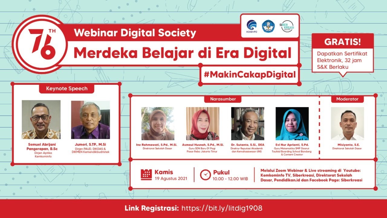 Webinar Digital Society “Merdeka Belajar di Era Digital”