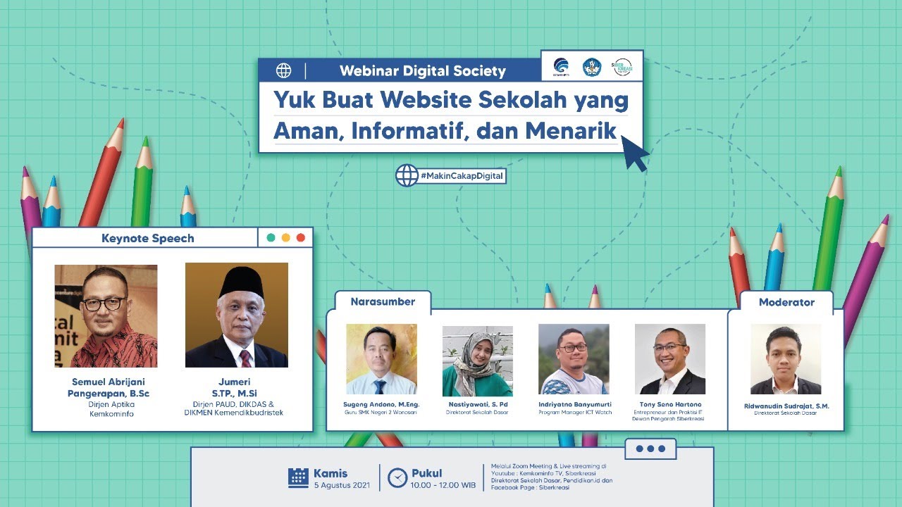 Webinar Digital Society “Yuk Buat Website Sekolah yang Aman, Informatif, dan Menarik”