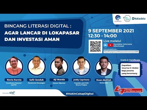 Bincang Literasi Digital: Agar Lancar di Lokapasar dan Investasi Aman