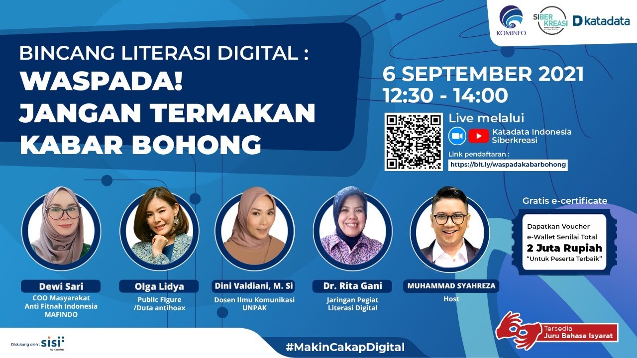 Bincang Literasi Digital: Waspada! Jangan Termakan Kabar Bohong