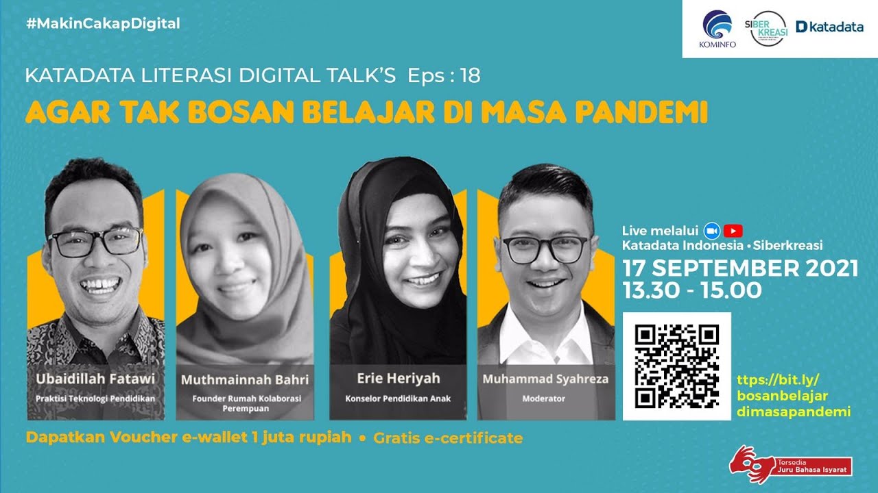 Katadata Literasi Digital Talks: Agar Tak Bosan Belajar di Masa Pandemi