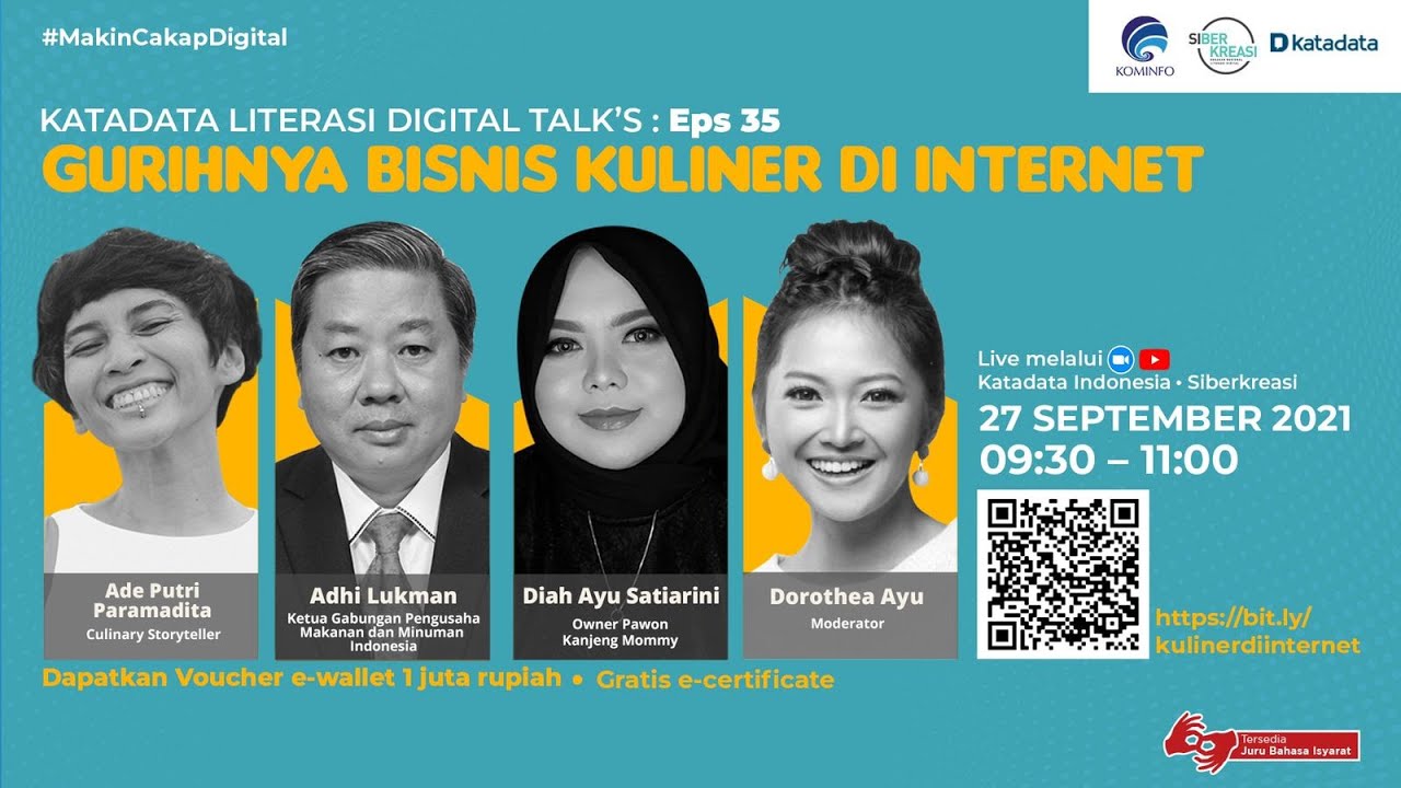 Katadata Literasi Digital Talks: Gurihnya Bisnis Kuliner di Internet