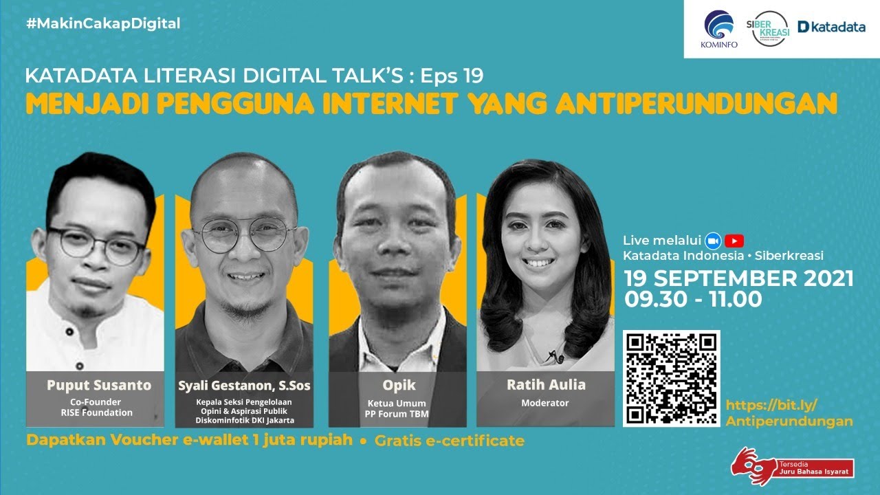 Katadata Literasi Digital Talks: Menjadi Pengguna Internet yang Anti Perundungan