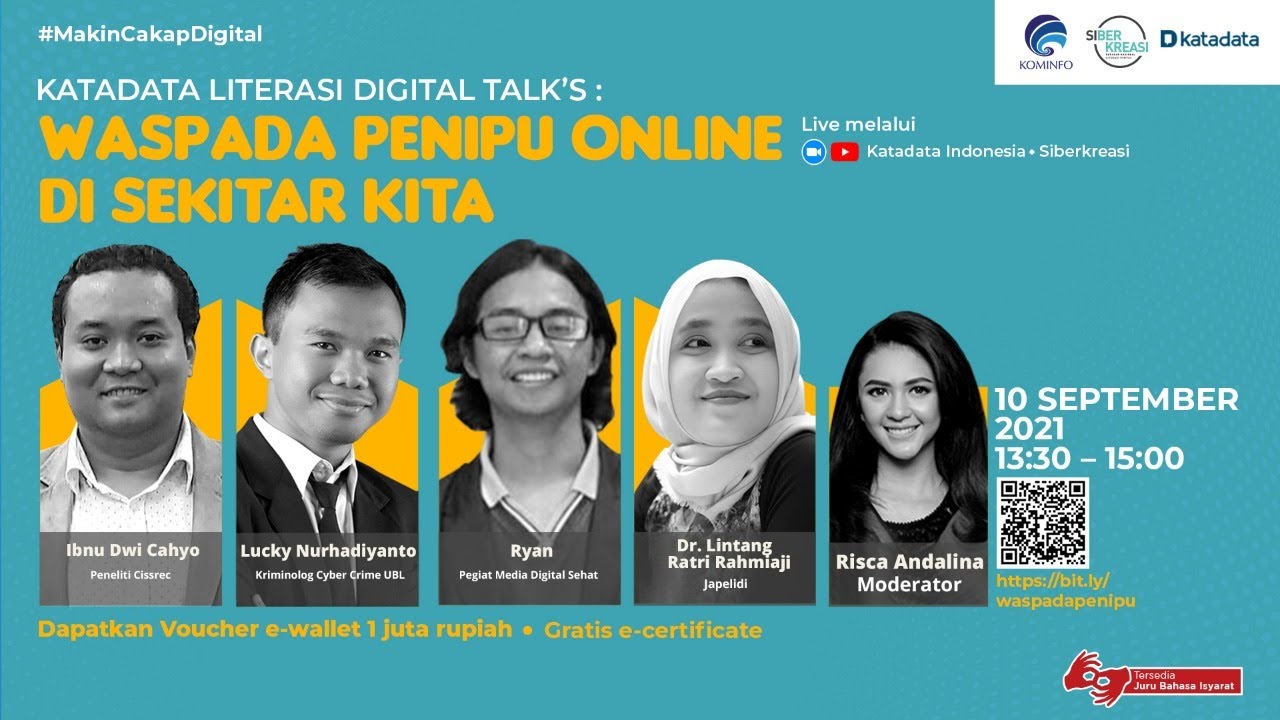 Katadata Literasi Digital Talks: Waspada Penipu Online di Sekitar Kita