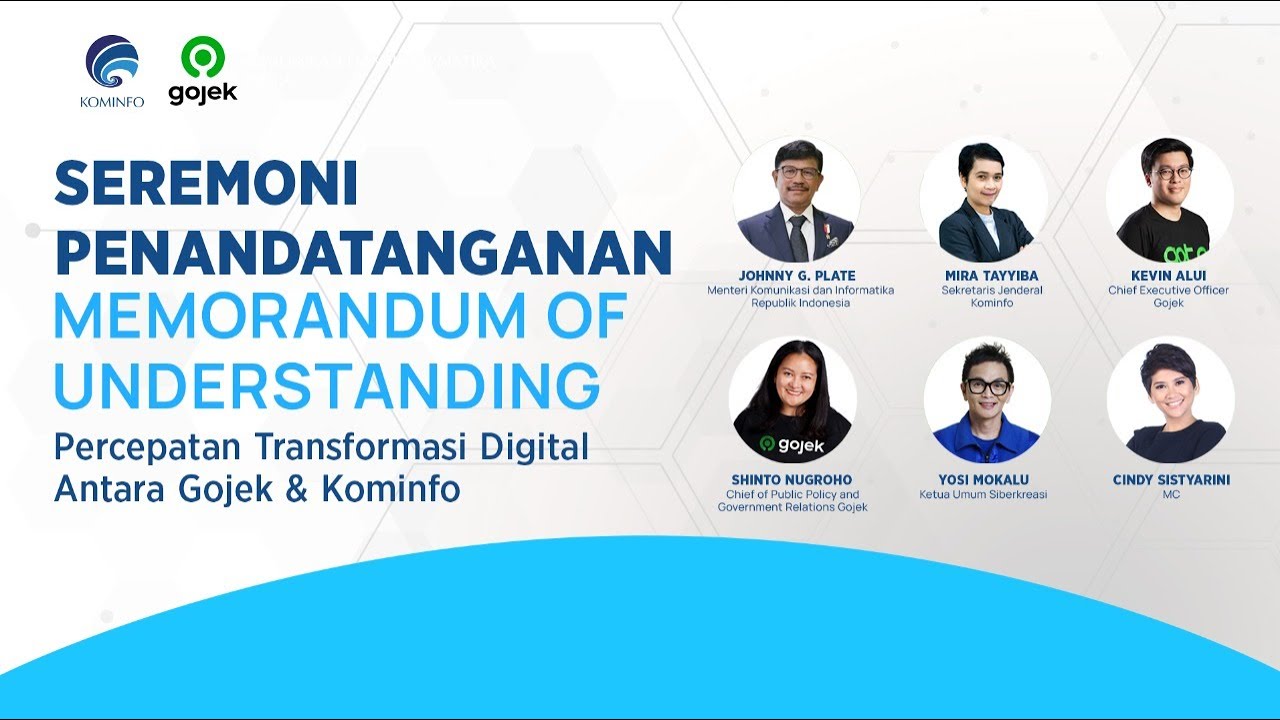 Penandatanganan MoU Percepatan Transformasi Digital antara Kementerian Kominfo & Gojek