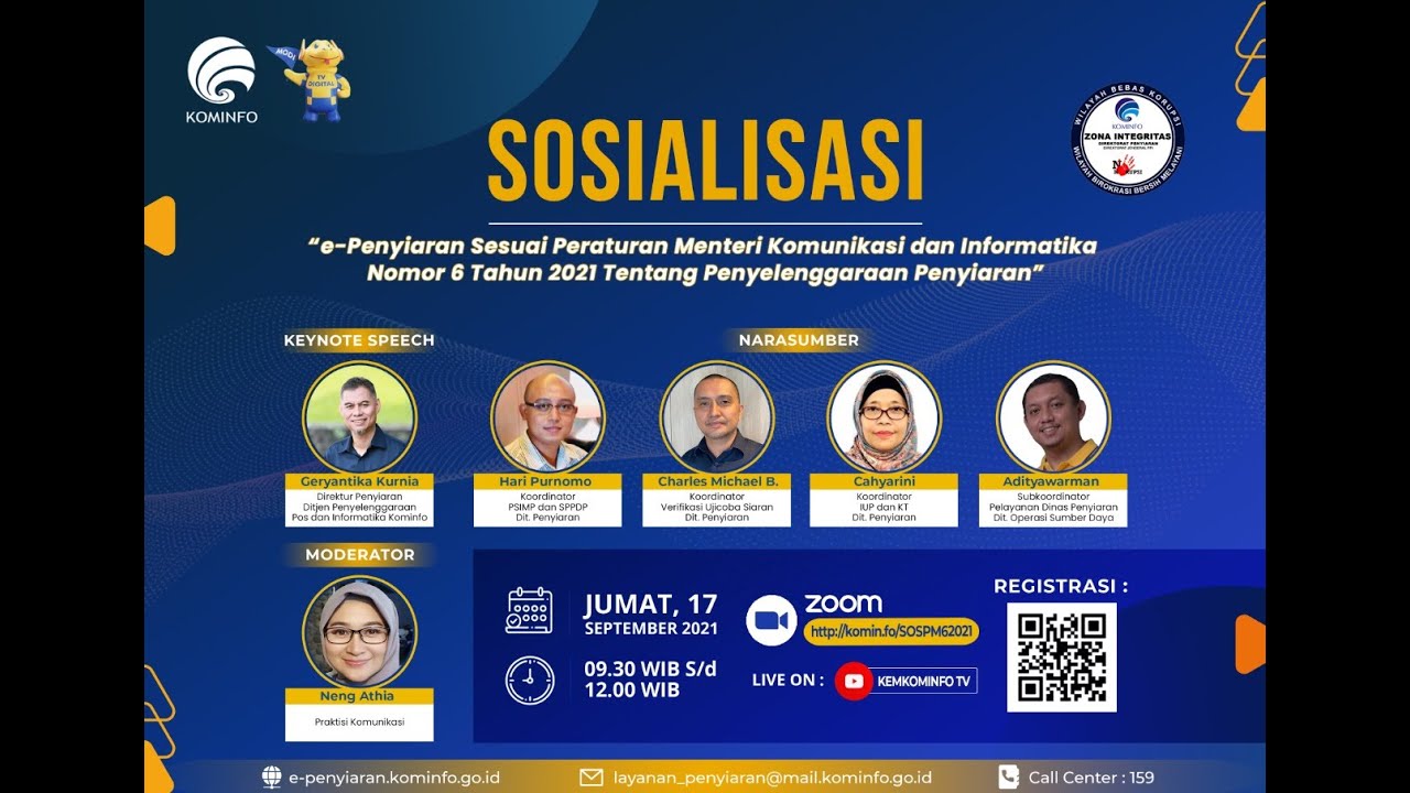 Sosialisasi e-Penyiaran sesuai Permenkominfo No. 6 Tahun 2021 tentang Penyelenggaraan Penyiaran