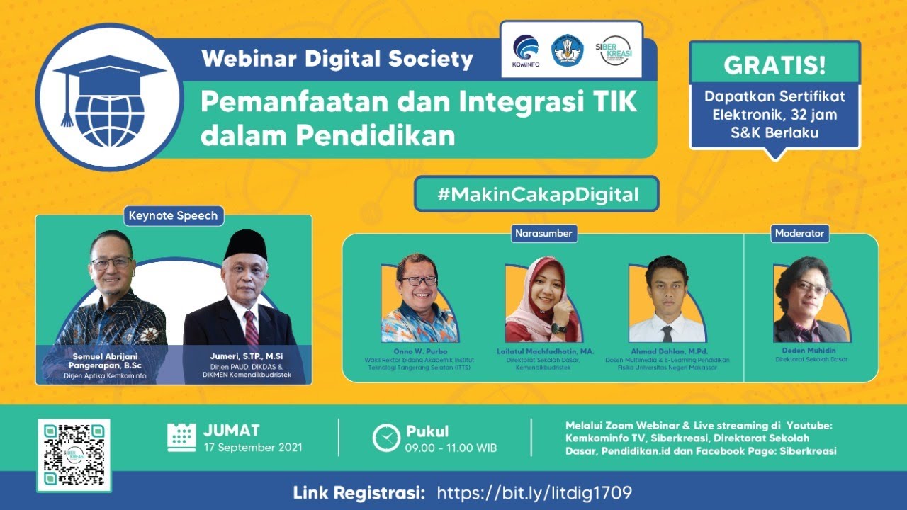 Webinar Digital Society “Pemanfaatan dan Integrasi TIK dalam Pendidikan”